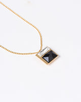 Fusion Crystal Necklace -  Black and White
