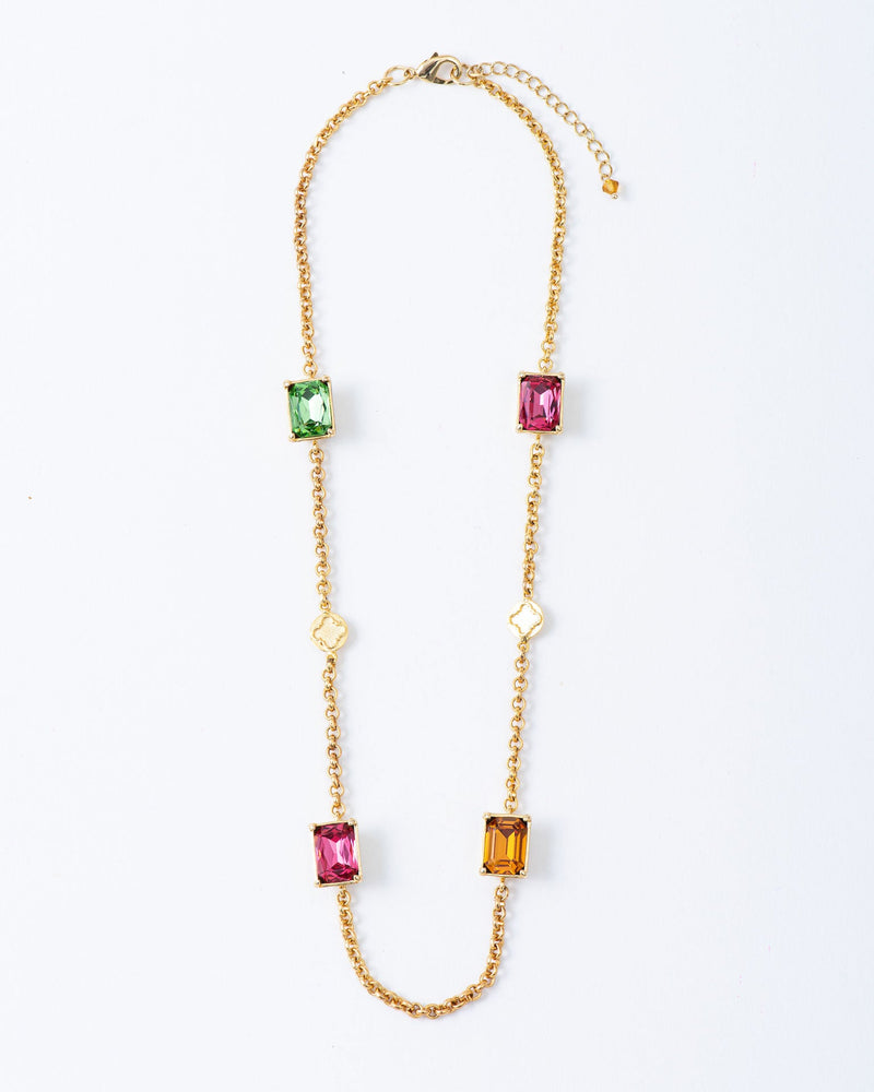 Tarini Manchanda in Elysian Crystal Necklace - Multicolour (S)