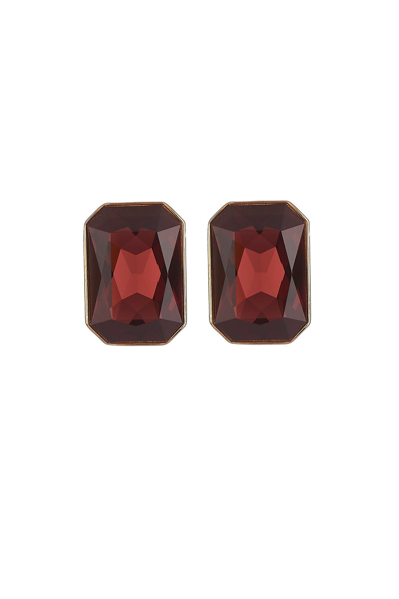 Isabelle Kaif in Radiance Cocktail Earring - Burgundy
